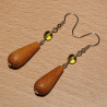 Boucles d'oreilles bois de teck (bois recyclé)