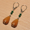 Boucles d'oreilles bois de teck (bois recyclé)