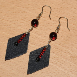 Boucles d'oreilles cuir