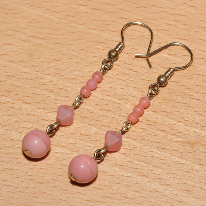 Boucles d'oreilles perles en verre Boucles d'oreilles perles en verre