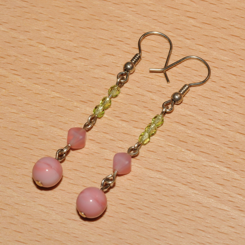 Boucles d'oreilles perles en verre Boucles d'oreilles perles en verre