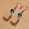 Boucles d'oreilles bois de hêtre