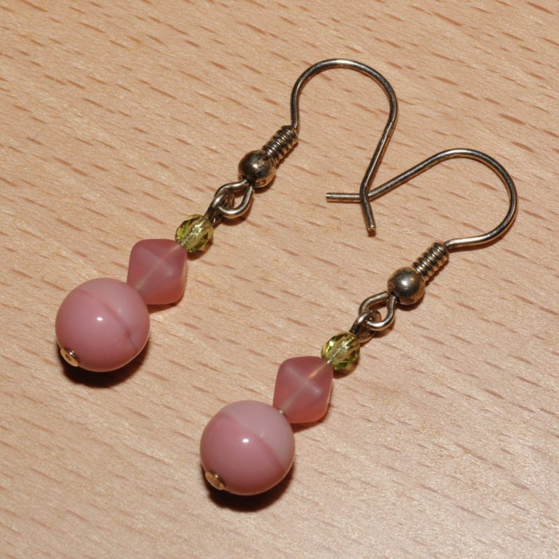 Boucles d'oreilles perles en verre Boucles d'oreilles perles en verre