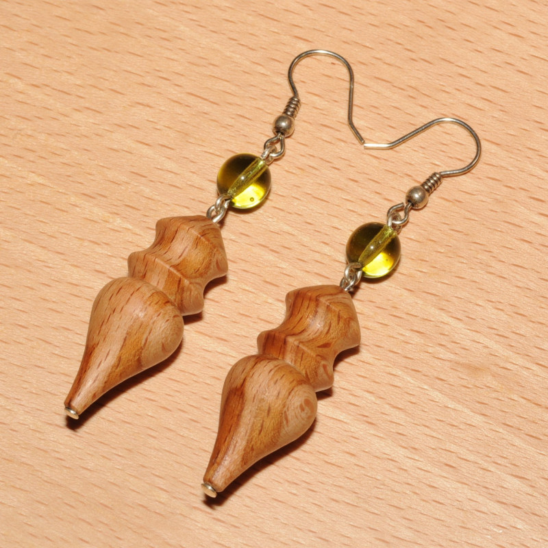 Boucles d'oreilles bois de hêtre Boucles d'oreilles bois de hêtre