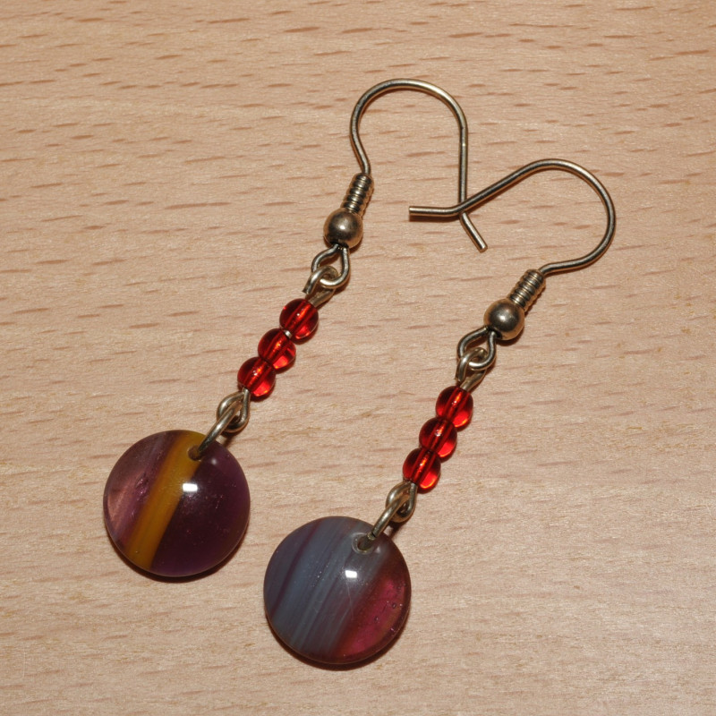 Boucles d'oreilles perles en verre Boucles d'oreilles perles en verre