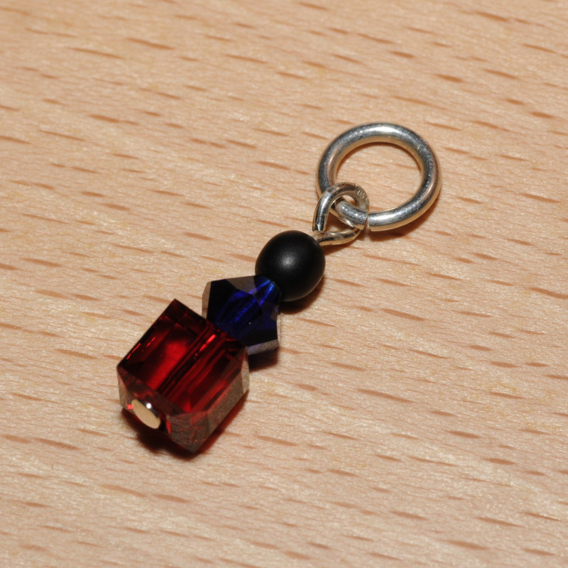 Pendentif perles en cristal et en verre