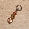 Pendentif perles en verre et en cristal