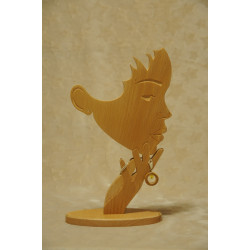 Pendentif bois de laurier amande