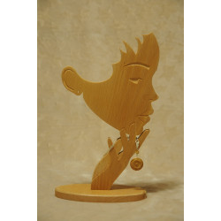 Pendentif bois de laurier amande