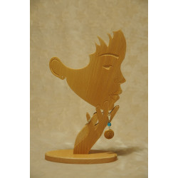 Pendentif bois de laurier amande