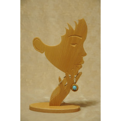 Pendentif bois de laurier amande