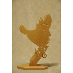 Pendentif bois de laurier amande