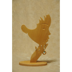 Pendentif bois de laurier amande