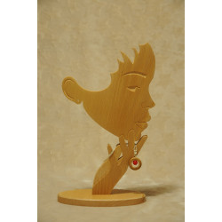 Pendentif bois de laurier amande