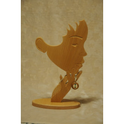 Pendentif bois de laurier amande