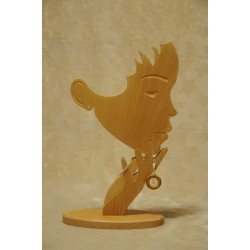 Pendentif bois de laurier amande