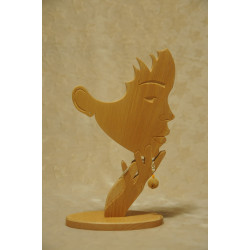Pendentif bois de laurier amande