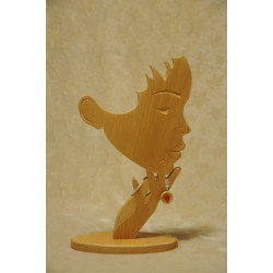 Pendentif bois de laurier amande