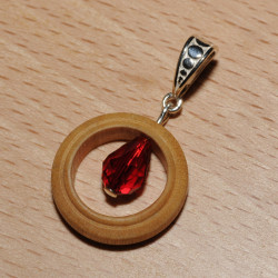Pendentif bois de laurier amande