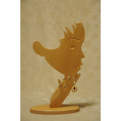 Pendentif bois de laurier amande