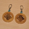 Boucles d'oreilles bois de laurier amande et acacia